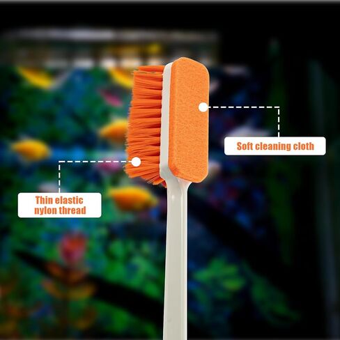 Rislobx 1pcs Small Aquarium Cleaning Tool, Algae Scraper for Fish Tank, Aquarium Brush, Fish Tank Cleaner Adapted for Glass and Acrylic Aquariums in Saudi Arabia