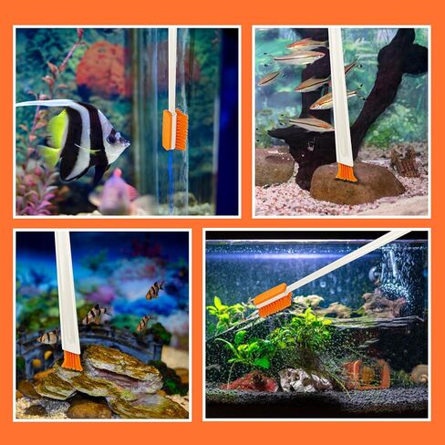 Rislobx 1pcs Small Aquarium Cleaning Tool, Algae Scraper for Fish Tank, Aquarium Brush, Fish Tank Cleaner Adapted for Glass and Acrylic Aquariums in Saudi Arabia