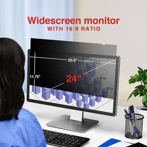 STAPLES 2768163 Privacy Filter for 23.8-Inch Widescreen Monitors Black in Saudi Arabia