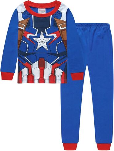 D.O.T Boys Superhero Pajamas 2 Piece Toddler Kids Long Sleeve Top and Pants Snug Fit Pjs Sets Cotton Sleepwear 2-7T in Kuwait