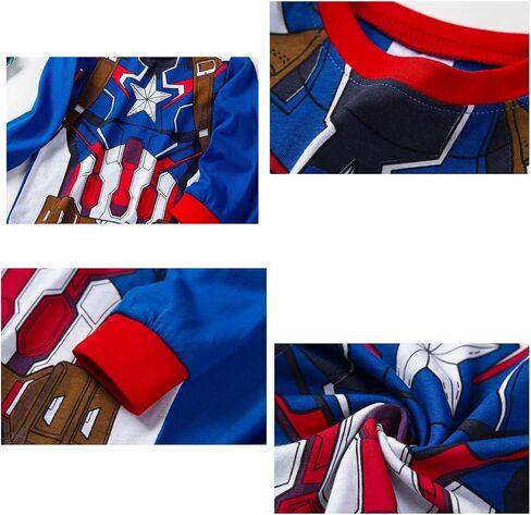 D.O.T Boys Superhero Pajamas 2 Piece Toddler Kids Long Sleeve Top and Pants Snug Fit Pjs Sets Cotton Sleepwear 2-7T in Kuwait