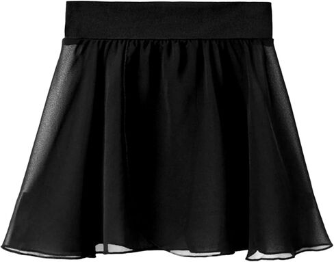 Ballet Dance Skirt Pull On Elastic Dance Wrap Skirt Chiffon Girls Ballerina Skirts for Training, Performance in Saudi Arabia