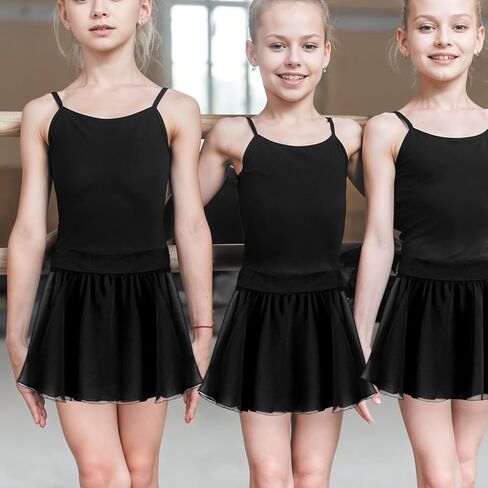 Ballet Dance Skirt Pull On Elastic Dance Wrap Skirt Chiffon Girls Ballerina Skirts for Training, Performance in Saudi Arabia