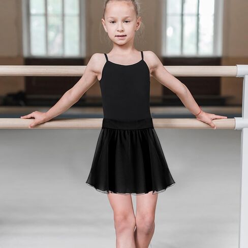 Ballet Dance Skirt Pull On Elastic Dance Wrap Skirt Chiffon Girls Ballerina Skirts for Training, Performance in Saudi Arabia
