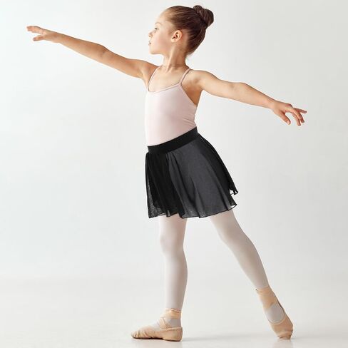Ballet Dance Skirt Pull On Elastic Dance Wrap Skirt Chiffon Girls Ballerina Skirts for Training, Performance in Saudi Arabia