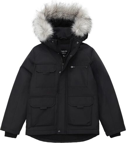 Rokka & Rolla Boys 'Ripstop Shell Shell Shell Stacke Stacke Jacke Fleece معطف الشتاء in Kuwait