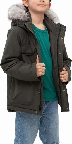 Rokka & Rolla Boys 'Ripstop Shell Shell Shell Stacke Stacke Jacke Fleece معطف الشتاء in Saudi Arabia