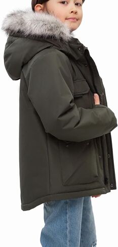 Rokka & Rolla Boys 'Ripstop Shell Shell Shell Stacke Stacke Jacke Fleece معطف الشتاء in Saudi Arabia