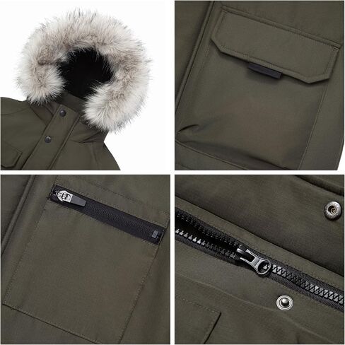 Rokka & Rolla Boys 'Ripstop Shell Shell Shell Stacke Stacke Jacke Fleece معطف الشتاء in Saudi Arabia