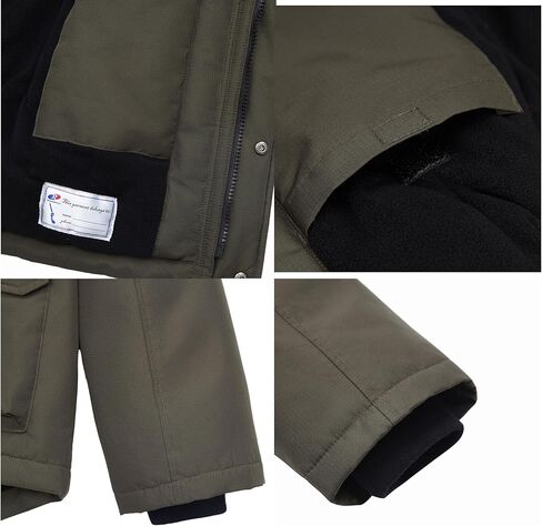 Rokka & Rolla Boys 'Ripstop Shell Shell Shell Stacke Stacke Jacke Fleece معطف الشتاء in Saudi Arabia