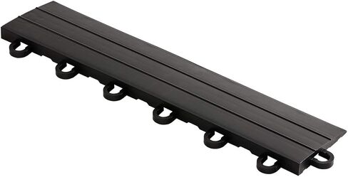 Speedway Looped Edge for Garage Floor Tile, 12 x 2.75-Inch, Black, 10-Piece Set in Kuwait