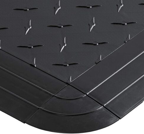 Speedway Looped Edge for Garage Floor Tile, 12 x 2.75-Inch, Black, 10-Piece Set in Kuwait
