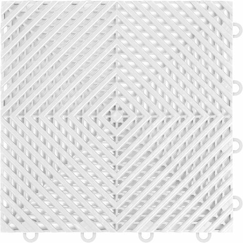 IncStores FlooringInc's Nitro 12"x12" Snap-Together Garage Flooring Tiles, Non-Slip Interlocking Plastic Floor Mat, Garage Organization & Storage, Vented, Midnight Black, 52 Tiles, 52 Sq/Ft in Kuwait