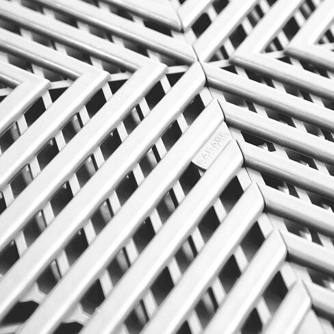 IncStores FlooringInc's Nitro 12"x12" Snap-Together Garage Flooring Tiles, Non-Slip Interlocking Plastic Floor Mat, Garage Organization & Storage, Vented, Midnight Black, 52 Tiles, 52 Sq/Ft in Kuwait