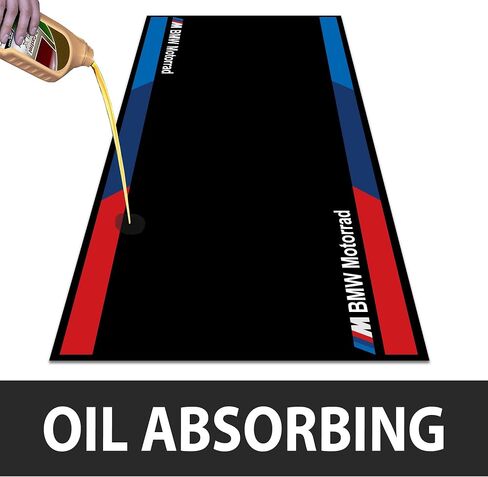 حصيرة دراجة نارية للمرآب 79x31 بوصات حفرة مرآب حصيرة زيت وسادة امتصاص PVC طبقة دعم المطاط يحمي الأرضيات من الانسكابات والمنحدرات والبقع والبقع قابلة للغسل - سوزوكي in Saudi Arabia