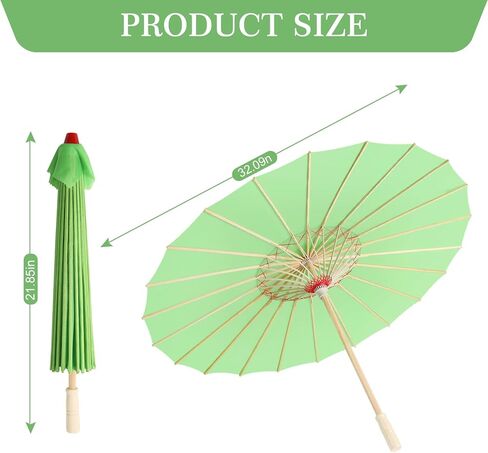 33" White Silk Cloth Decoration Handmade Parasol Umbrella Chinese Japanese Asian DIY Art Dance Classical Umbrella for Wedding Parties Photography Costumes Cosplay (White) in Kuwait
