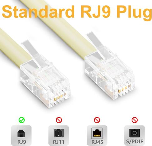 أسلاك هاتف Uvital بطول 10 أقدام للخط الأرضي، حزمة واحدة من سلك خط الهاتف مع قابس R9 4P4C، سلك سماعة هاتف ملفوف بطول 1.2 قدم كريمي، كابل وتر هاتف للمكتب أو المنزل in Kuwait