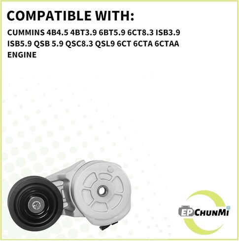 3976831 Belt Tensioner Kit Replacement for Cummins 4B4.5, 4BT3.9, 6BT5.9, 6CT8.3, ISB3.9, ISB5.9, QSB 5.9, QSC8.3, QSL9 6CT 6CTA 6CTAA Engine in Saudi Arabia