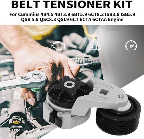 3976831 Belt Tensioner Kit Replacement for Cummins 4B4.5, 4BT3.9, 6BT5.9, 6CT8.3, ISB3.9, ISB5.9, QSB 5.9, QSC8.3, QSL9 6CT 6CTA 6CTAA Engine in Saudi Arabia