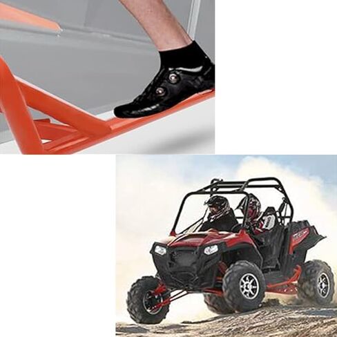 WRLWYRZR Nerf Bars Rock Sliders -Orange Side Step Tree Kickers | Fits 2014-2023 Polaris RZR 900 Trail, 900S, 1000S, 1000XP, Turbo (Orange) in Kuwait