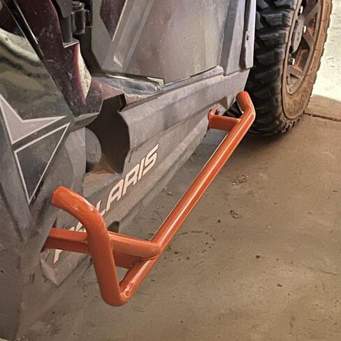 WRLWYRZR Nerf Bars Rock Sliders -Orange Side Step Tree Kickers | Fits 2014-2023 Polaris RZR 900 Trail, 900S, 1000S, 1000XP, Turbo (Orange) in Kuwait