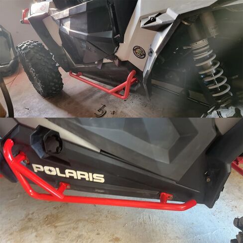 wrlwyrzr nerf الحانات الصخور sliders -orange الجانبية الخطوة kickers | يناسب 2014-2023 Polaris RZR 900 Trail ، 900s ، 1000s ، 1000xp ، Turbo (Orange) in Kuwait