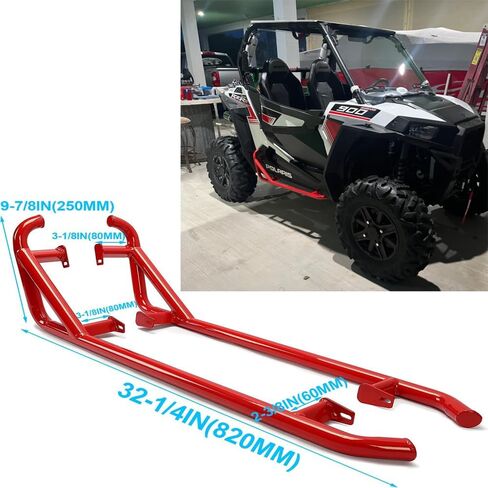 wrlwyrzr nerf الحانات الصخور sliders -orange الجانبية الخطوة kickers | يناسب 2014-2023 Polaris RZR 900 Trail ، 900s ، 1000s ، 1000xp ، Turbo (Orange) in Kuwait