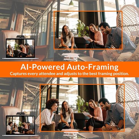Innex C831 180° Panoramic 4K Wide Angle Webcam with Microphone, AI Facial Tracking for Windows, Mac, Easy Setup Conference Room Camera with Flexible View Angle for Meeting Room, Huddle Space in Saudi Arabia