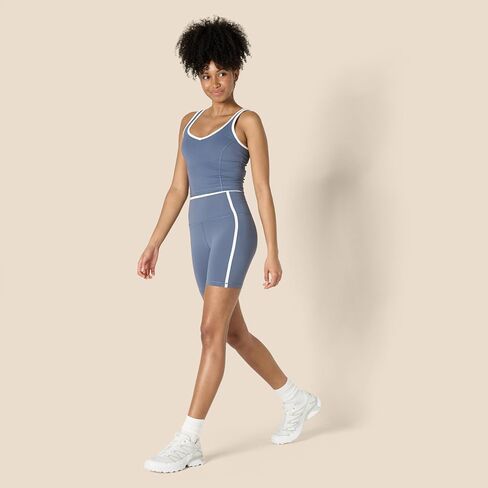 Amazon Essentials Formflex Buttery Buttery Soft High High 6 "شورتات راكب الدراجة النارية مع تقليم التباين in Saudi Arabia