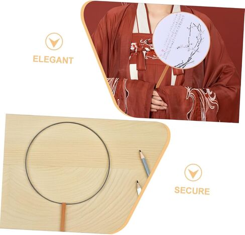 Veemoon 4Pcs DIY Hand Fan Frame Round Structure for Elegant Crafting Handle Design for Bridal Showers Hanfu Parties Versatile Decorative Use in Saudi Arabia