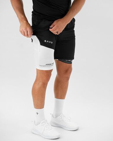 Christian Performance Shorts - Men's Gym & Sport Shorts with Pockets & Compression Liner, Bible Verse Activewear in Saudi Arabia