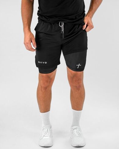 Christian Performance Shorts - Men's Gym & Sport Shorts with Pockets & Compression Liner, Bible Verse Activewear in Saudi Arabia