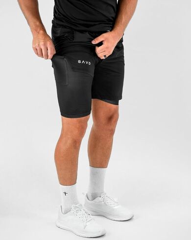 Christian Performance Shorts - Men's Gym & Sport Shorts with Pockets & Compression Liner, Bible Verse Activewear in Saudi Arabia