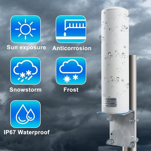 BOOBRIE ترقية 4G 5G LTE هوائي خارجي 10dBi 698-2700 3300-3800MHz هوائي واي فاي عالي الربح مزدوج SMA ذكر 16.4ft RG58 كابل SMA 4G LTE متعدد الاتجاهات هوائي طويل المدى راوتر هوت سبوت لاسلكي in Kuwait