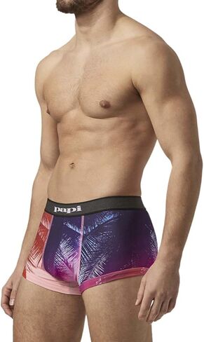 papi UMPA076 2PK Microflex Brazilian Trunks Color Tropical-Black Size XL in Saudi Arabia