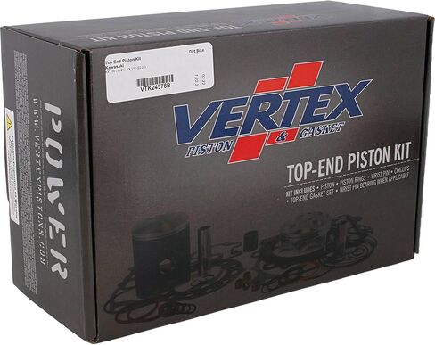 Vertex VTK24578B TOP END AND KIT متوافقة مع/استبدال كاواساكي KX 100 2014-2021 ، KX 112 2022-2024 نسبة ضغط STD ، قطرها 52.500 ملم ، قطرها 52.450 مم مكبس قطرها. in Kuwait