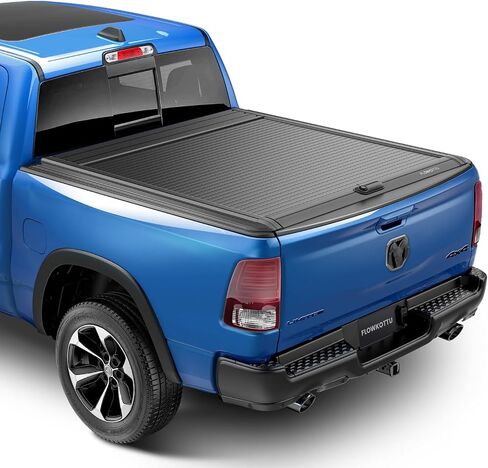 Retractable Hard Tonneau Cover Fits 2009-2025 Dodge Ram 1500 5'7'' Truck Bed (Classic & New Body)| No Fit W/RamBox or Stepside Model/Multi-Function (Split) Tailgate (Ram 1500, 5.7 FT) in Kuwait