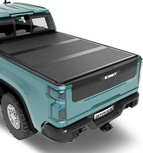 قسوة Tri TRAIN BED BED TONNEAU غطاء متوافق مع Chevy Silverado GMC Sierra 1500 New Body Style 2019-2025 ، يناسب 5.8 قدم السرير in Kuwait