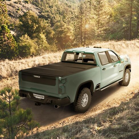 قسوة Tri TRAIN BED BED TONNEAU غطاء متوافق مع Chevy Silverado GMC Sierra 1500 New Body Style 2019-2025 ، يناسب 5.8 قدم السرير in Kuwait