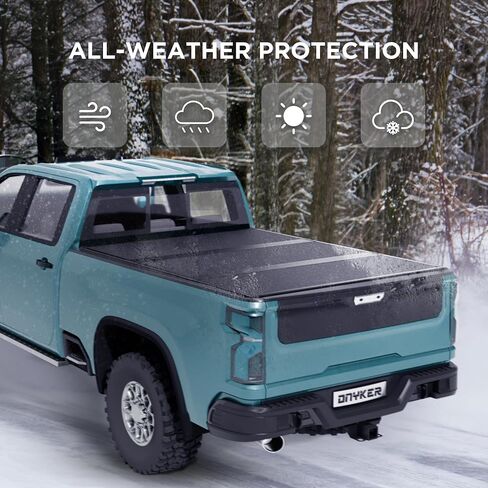 قسوة Tri TRAIN BED BED TONNEAU غطاء متوافق مع Chevy Silverado GMC Sierra 1500 New Body Style 2019-2025 ، يناسب 5.8 قدم السرير in Kuwait