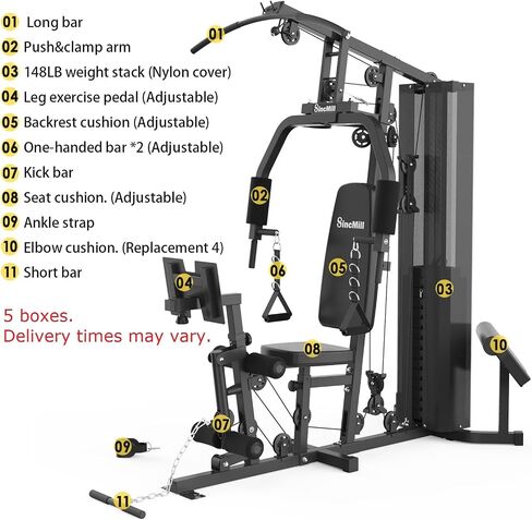SINCMILL Home Gym Gym Multifunsional Full Body Workout Equipment for Home Exercise Litness in Kuwait