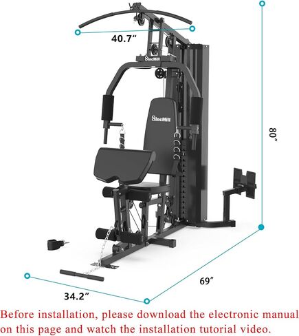 SINCMILL Home Gym Gym Multifunsional Full Body Workout Equipment for Home Exercise Litness in Kuwait