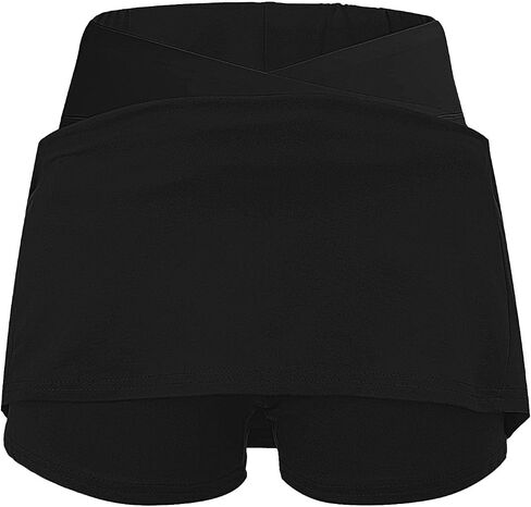 Plus Size Athletic Skorts for Women Pockets Yoga Shorts Tummy Control High Waist Tennis Skirts with Built in Shorts in Saudi Arabia