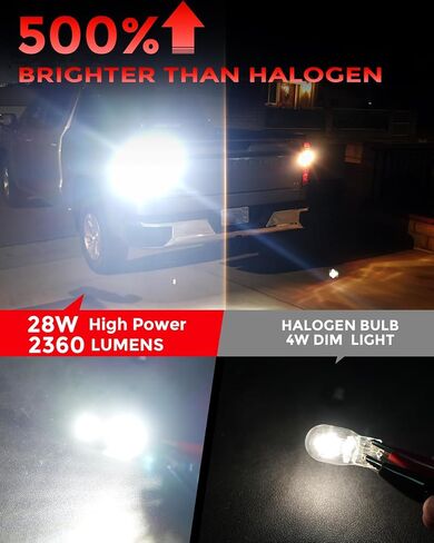 4257 WT21/7W LED Reverse Light Bulbs for Ford F-150 2021-2023 / F-250 F-350 Super Duty 2020-2025 - CANBUS Error Free (Plug-and-Play),No Hyper Flash - Powerful & Super Bright with Cooling Fan in Saudi Arabia
