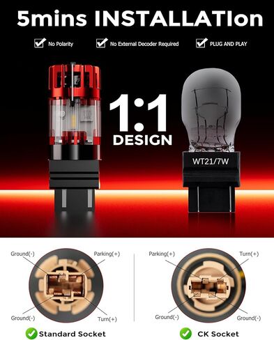 4257 WT21 / 7W LED مصابيح إضاءة عكسية لفورد F-150 2021-2023 / F-2550 F-350 Super Duty 2020-2025-Canbus خالية in Kuwait