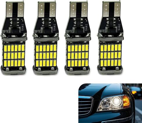 4 PCS 921 LED Bulb Reverse Light, Super Bright 45 4014 Chipsets, 6000K White Plug & Play Error-Free Reverse Lighting Replacement, Universal for Cars & Trucks (White) in Saudi Arabia
