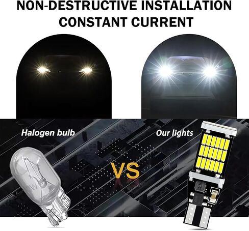 4 PCS 921 LED Bulb Reverse Light, Super Bright 45 4014 Chipsets, 6000K White Plug & Play Error-Free Reverse Lighting Replacement, Universal for Cars & Trucks (White) in Saudi Arabia