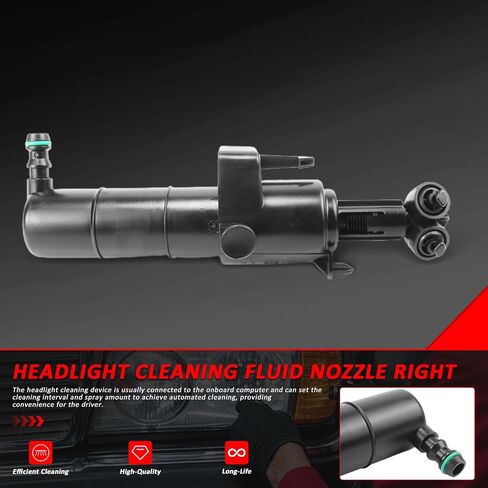 Headlight Washer Wiper Nozzle Right Fit 2008-2014 For Benz E200 E250 E300 E320 E350 E400 E500 W212 Replacement # 2128600147,2128600047 (right+Left) in Saudi Arabia