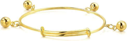 Sang Sang Sang 999.9 24K Gold Price-By-Moight 7.48g Gold Tiny Size Size Bangle مع أجراس 09220K in Saudi Arabia