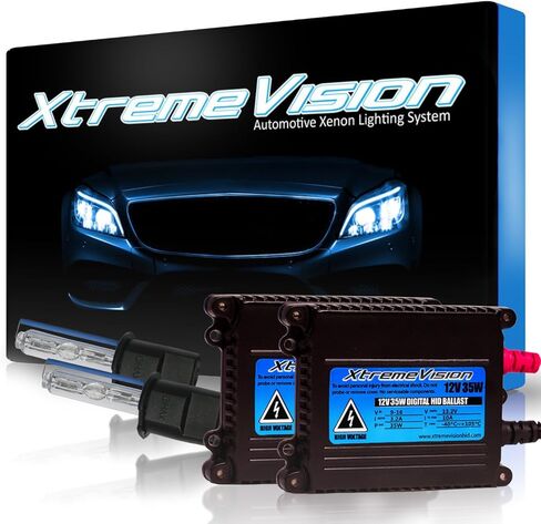 XtremeVision H11 5K 35W DC Xenon Headlight Bulb Bundle - Slim Ballast - H8, H9, H11B - Bright White - 1 Pair in Kuwait